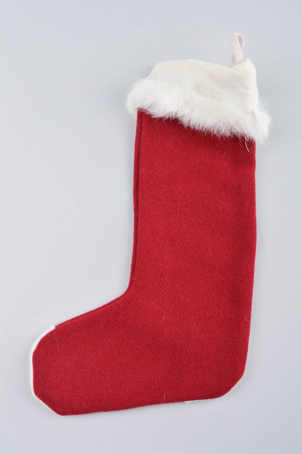 Socke zu Weihnachten handmade Deko Tannenbaum Schmuck Weihnachten Deko rot weiß foto 4