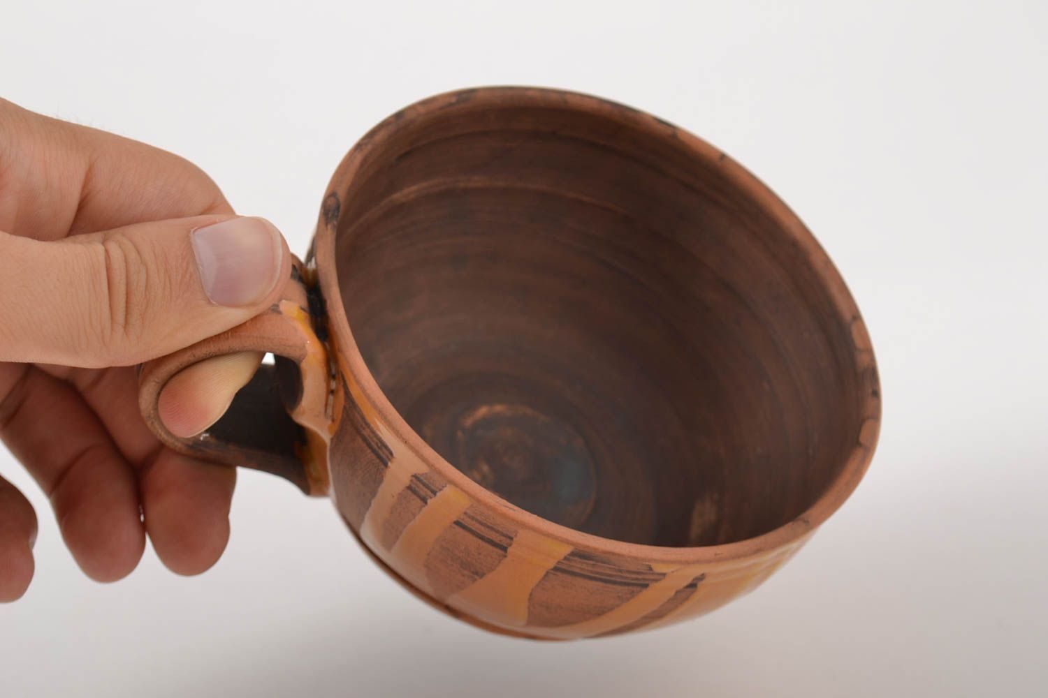 Кофейная чашка ручной работы керамическая чашка кофейная посуда глиняная чашка фото 4