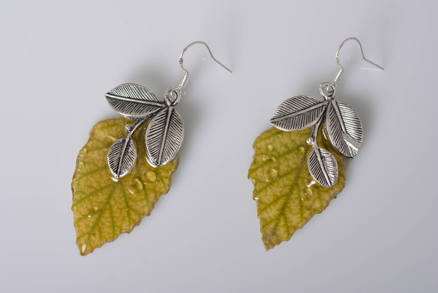 Fashion earrings handmade metal accessories birch earrings flower earrings  photo 3