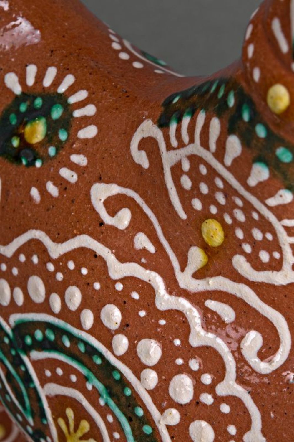Candelabro in ceramica fatto a mano Candelabro dipinto Candelabro di argilla
 foto 2
