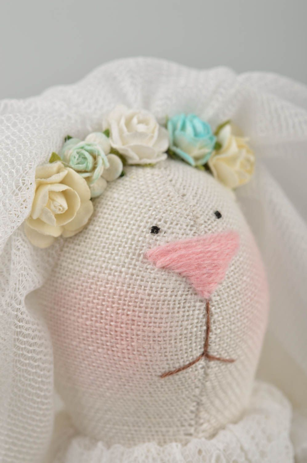 Свадебный заяц невеста игрушка ручной работы свадебный декор подарок молодоженам фото 4