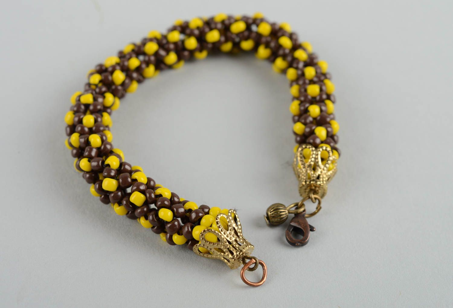 Bracelet perles de rocaille Bijoux fait main Accessoire femme spirale mode photo 4
