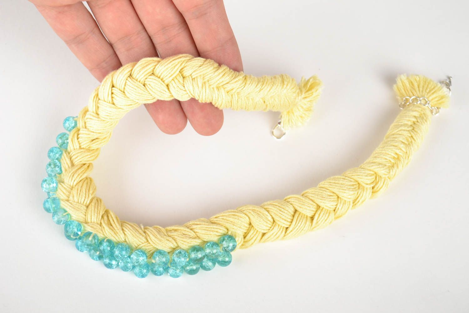 Handmade Schmuck Collier geflochtene Halskette Accessoire für Frauen modisch foto 5