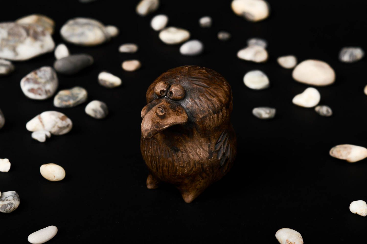 Глиняная игрушка ручной работы свистулька из глины птица керамическая свистулька фото 1