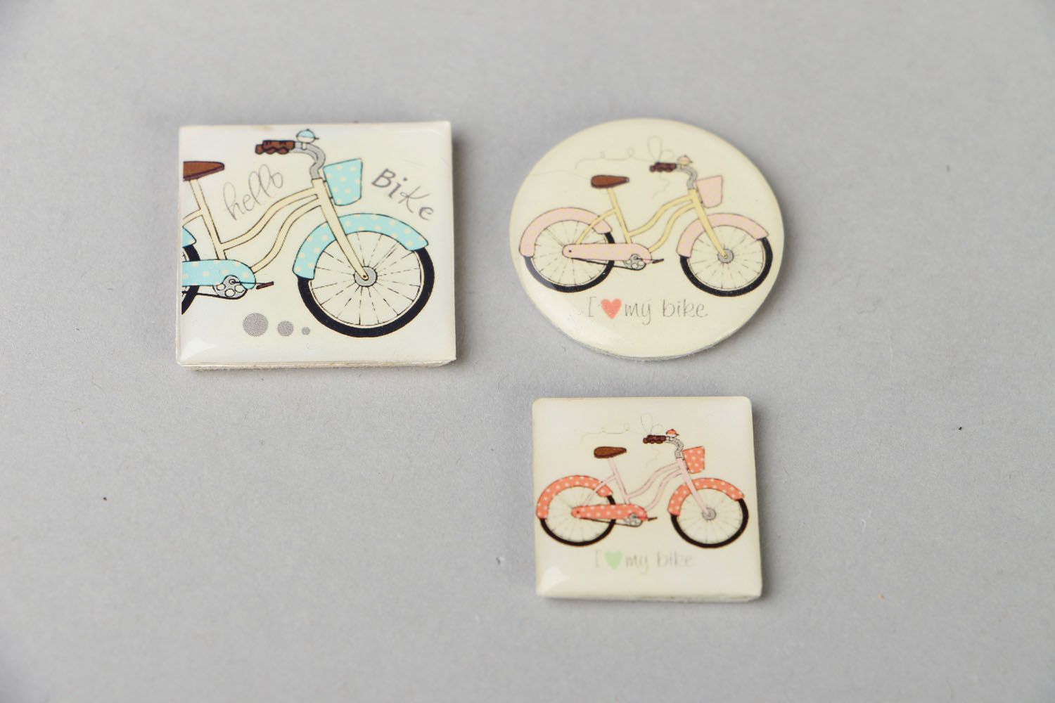 Conjunto de fichas para scrapbook Bicicletas foto 1