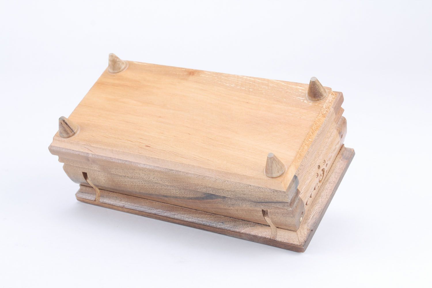 Carved wooden box photo 3