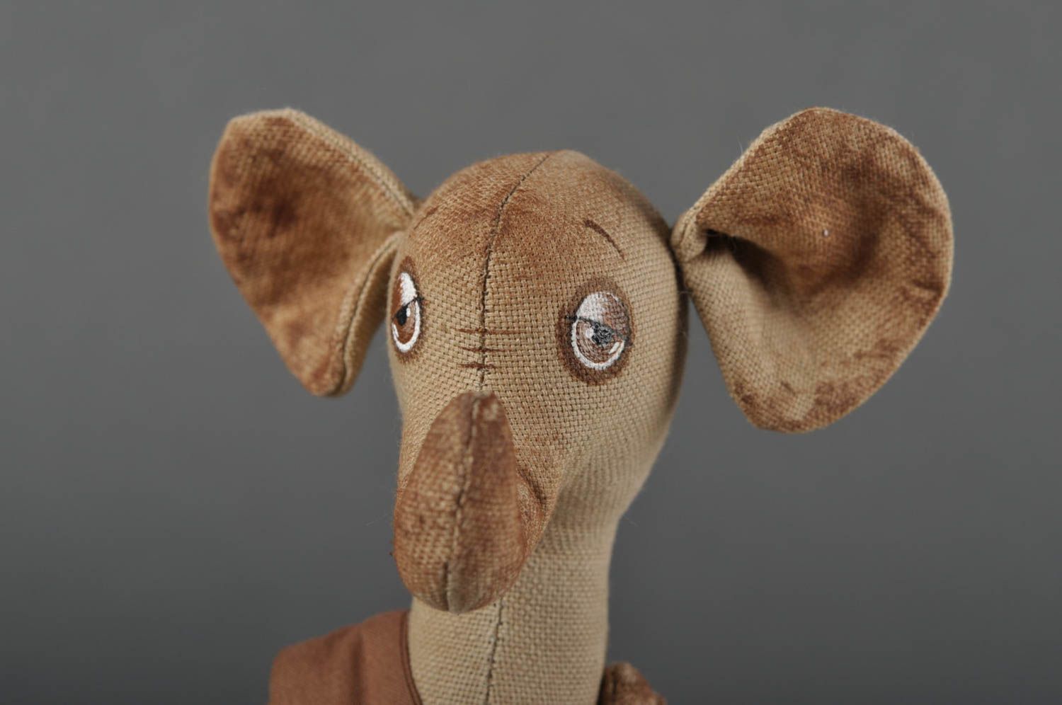 Peluche éléphant faite main Jouet pour enfant Cadeau original pour anniversaire photo 2