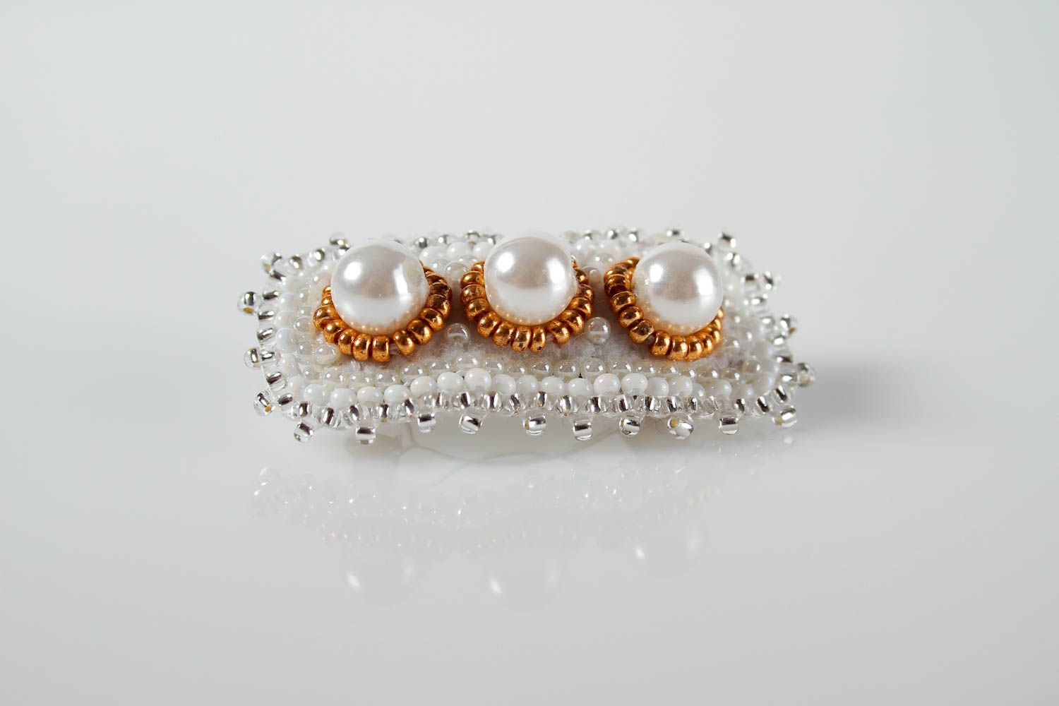Hair accessories handmade jewelry beaded hairpin design barrette gift for women photo 3