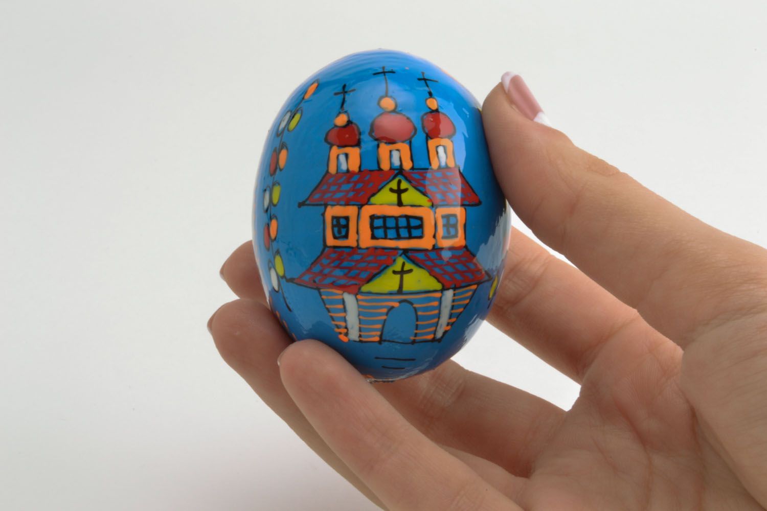 Painted wooden Easter egg photo 5