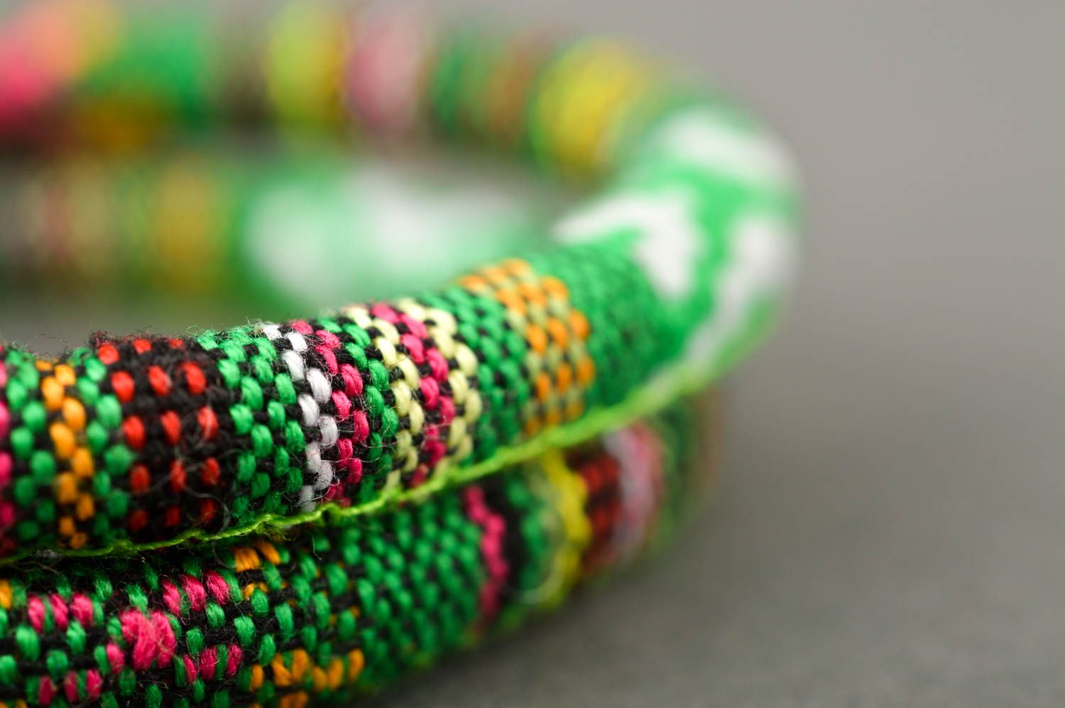 Armband Stoff handmade Armband Frauen Geschenk für Frauen in Grün stilvoll foto 3