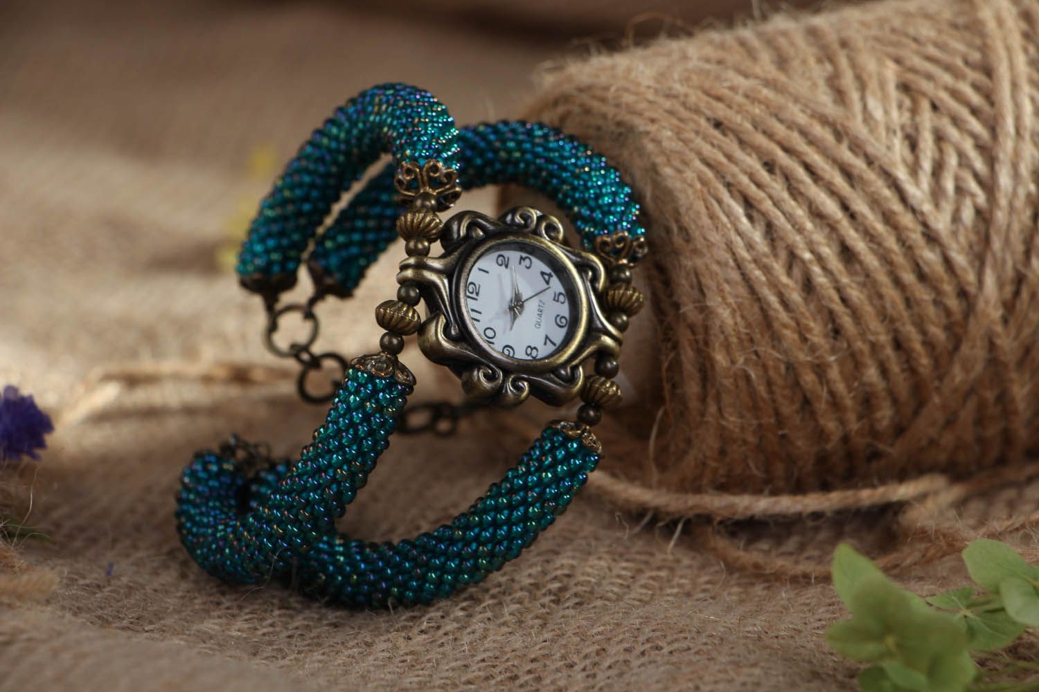Blaue Armbanduhr Meereswelle foto 4