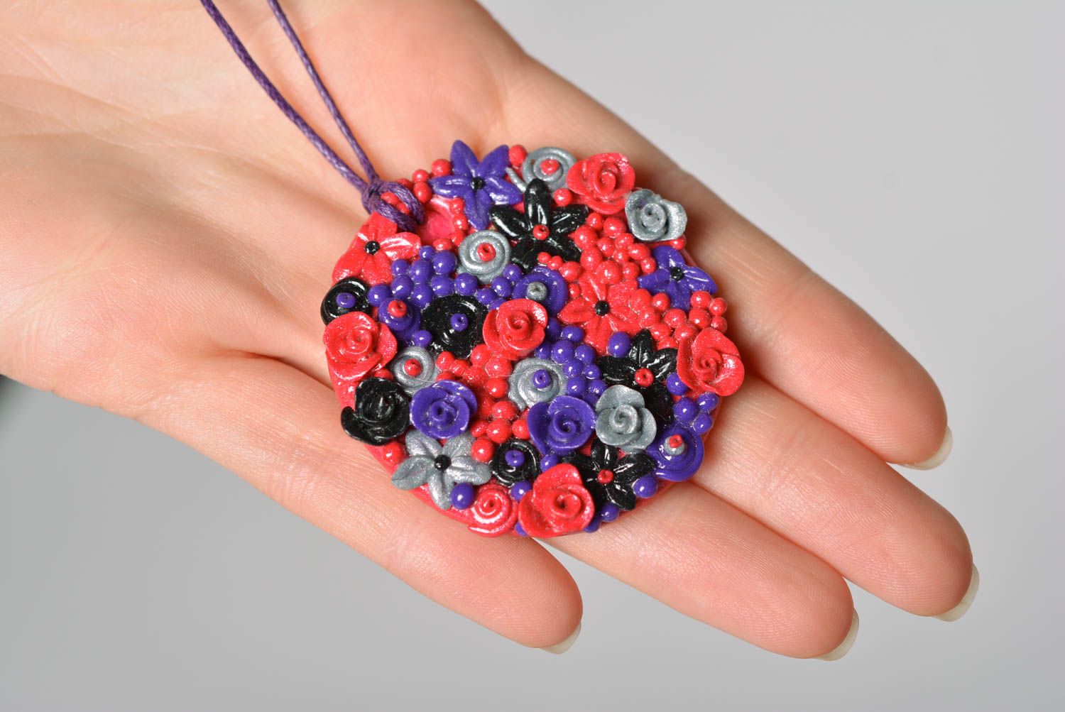Homemade jewelry pendant necklace polymer clay charm necklace fashion jewelry photo 3