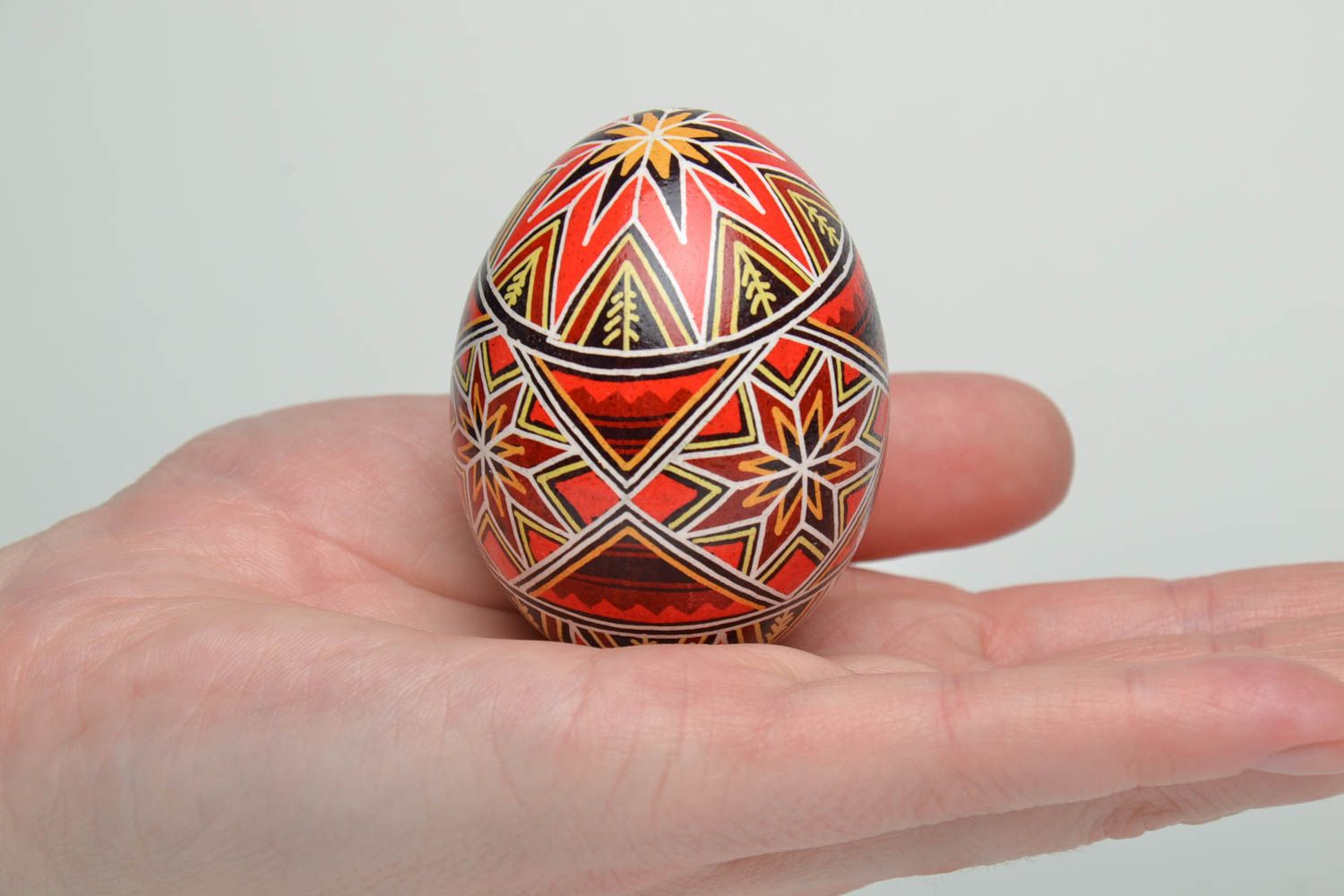 Handmade ethnic egg with painting photo 5
