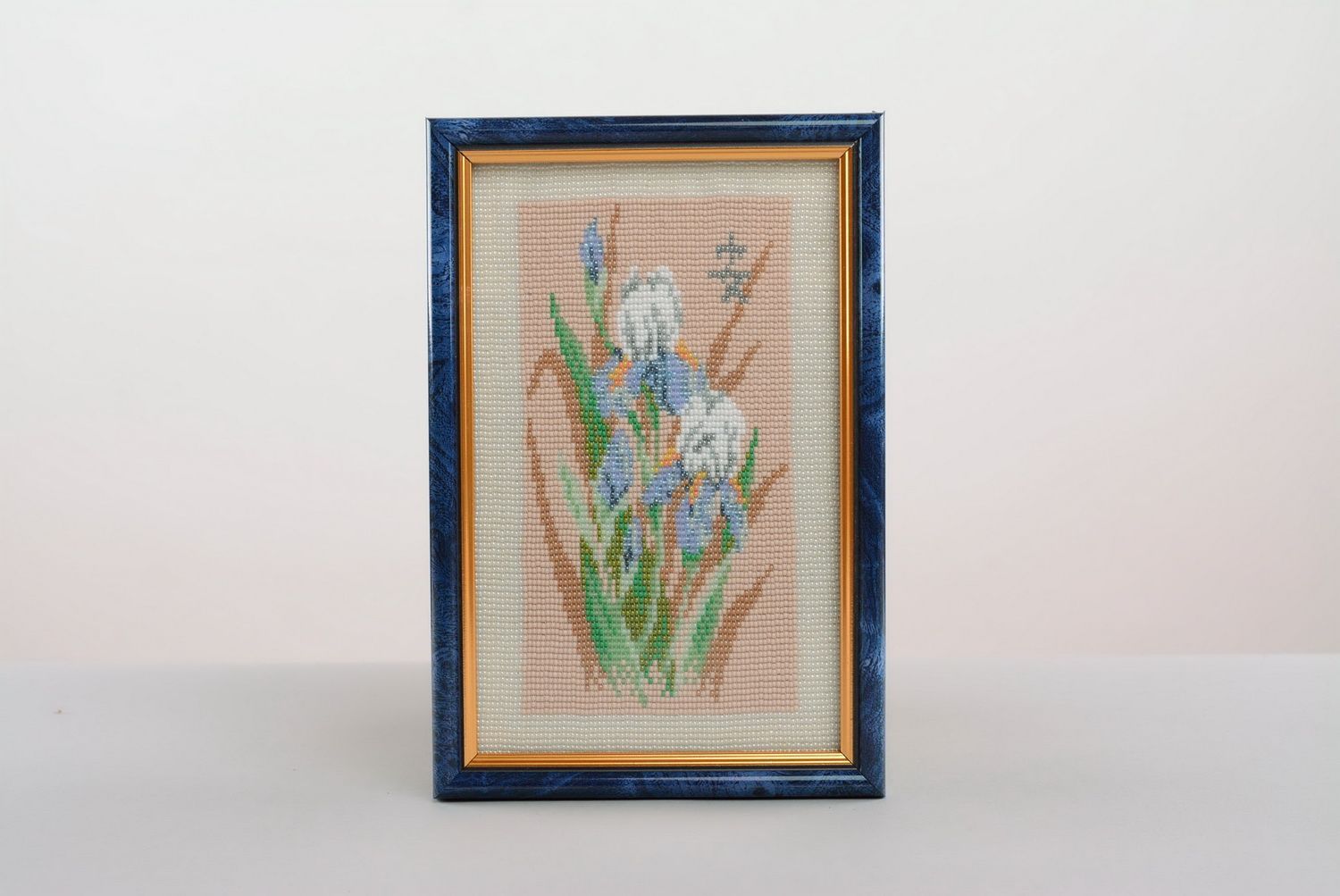 Embroidered picture Irises photo 4