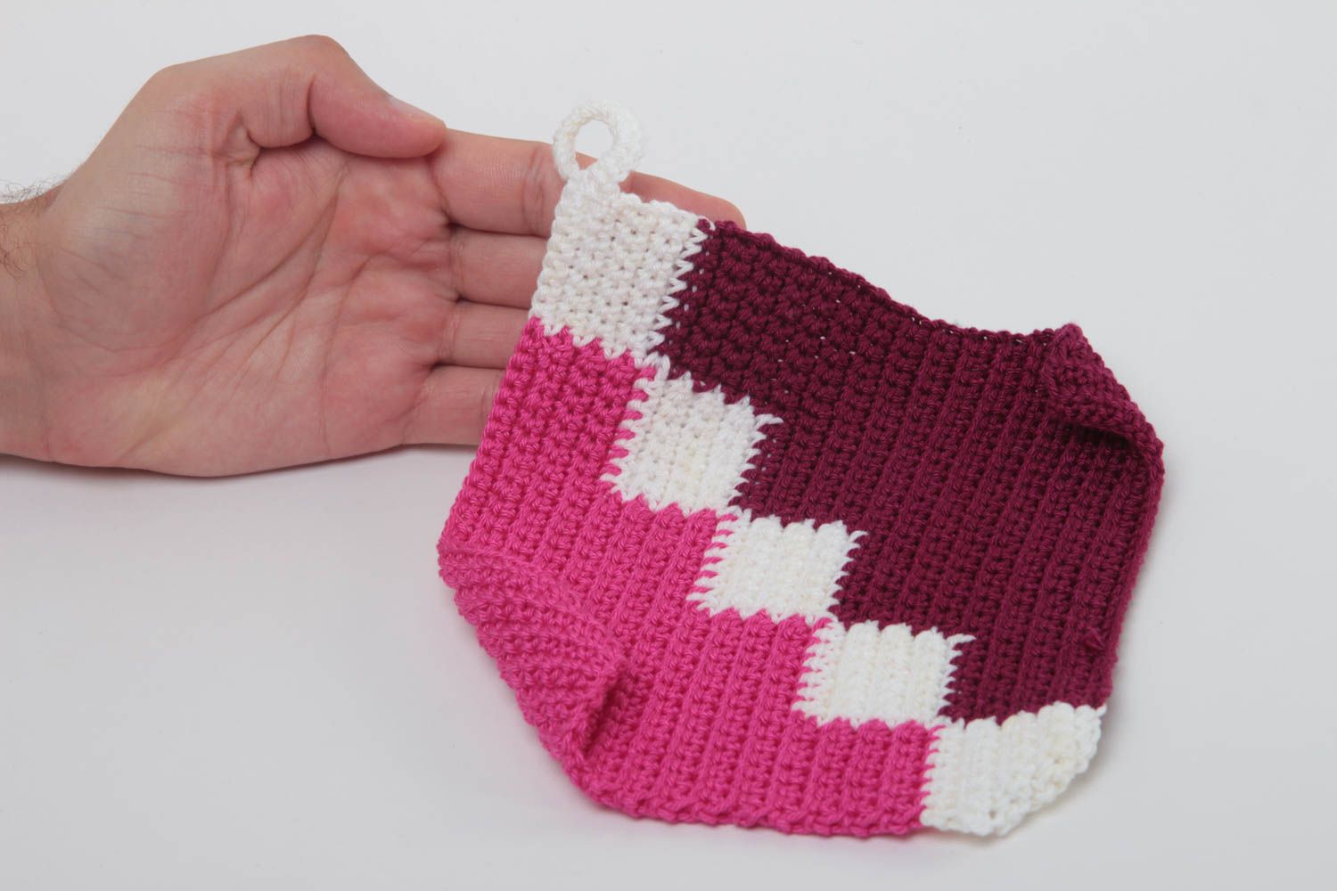 Manique au crochet faite main Accessoire cuisine originale pratique Idée cadeau photo 5