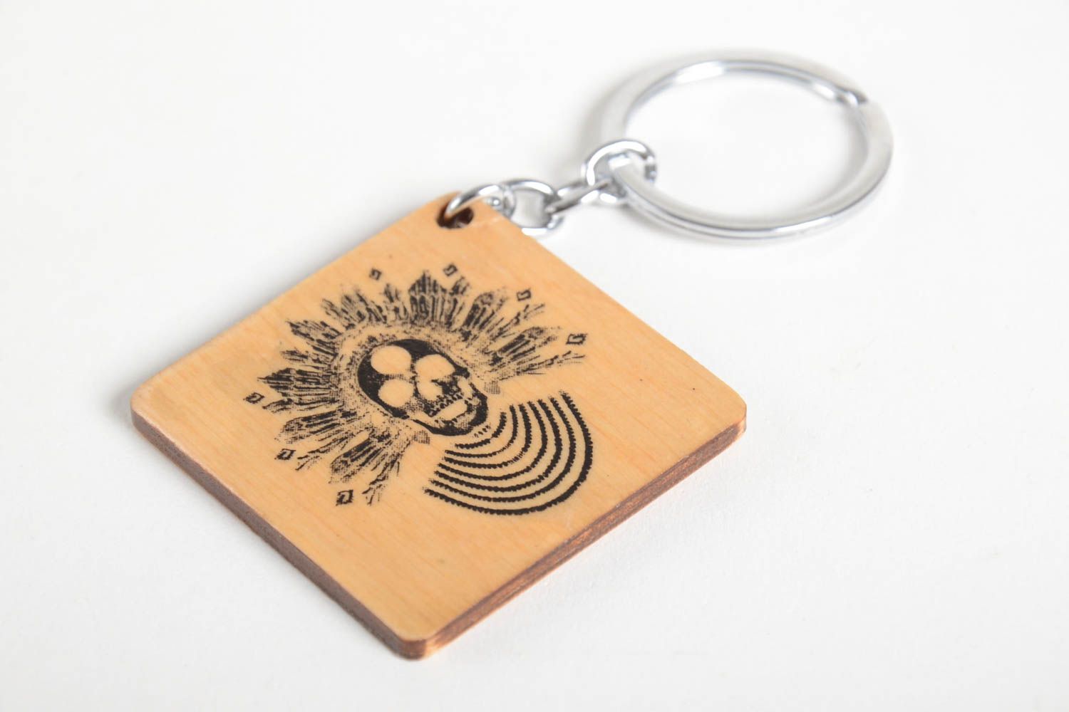 Handmade keychain wooden keychain designer accessory unusual souvenir photo 5