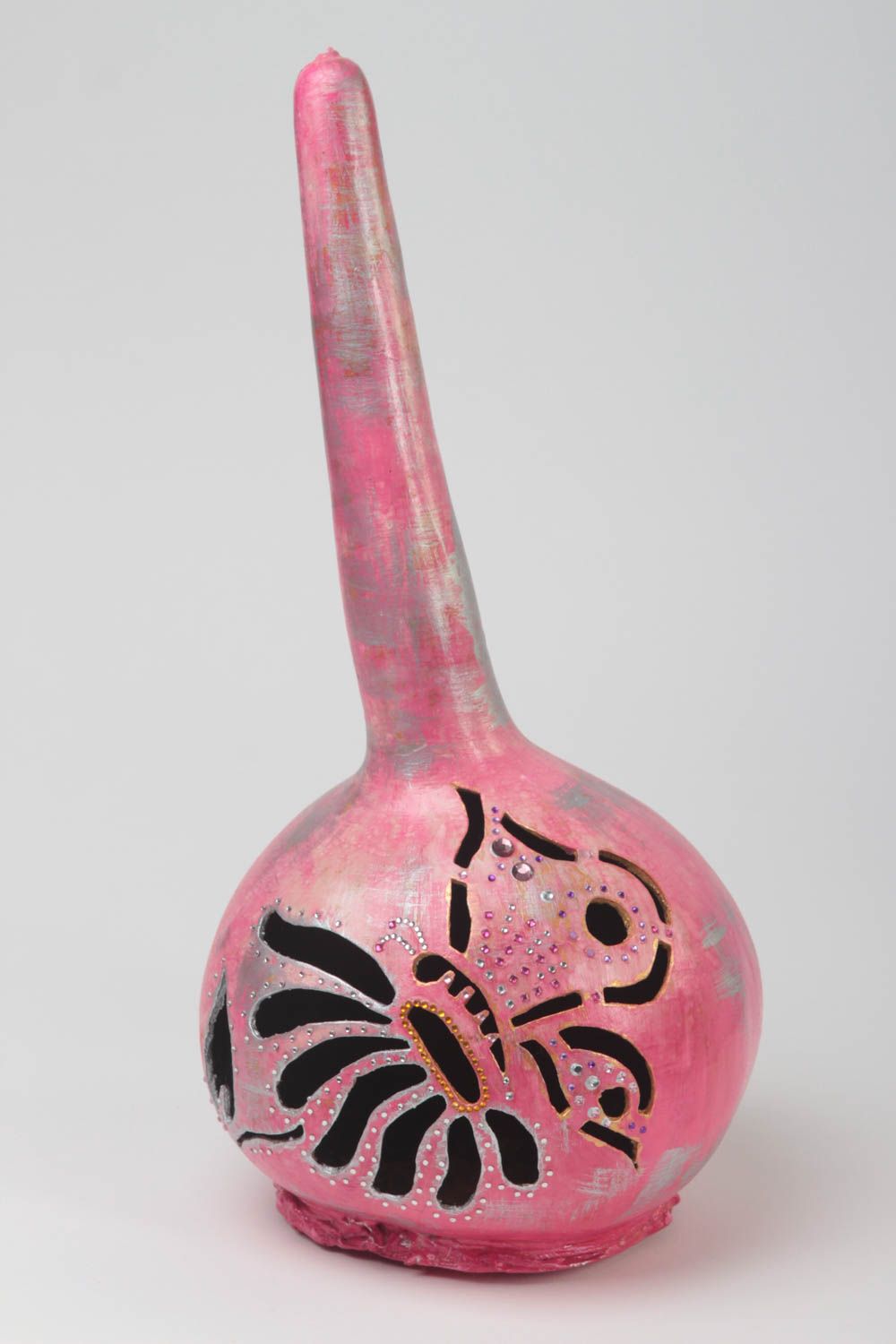 Figura de calabaza rosa hecha a mano regalo original decoración de casa foto 2