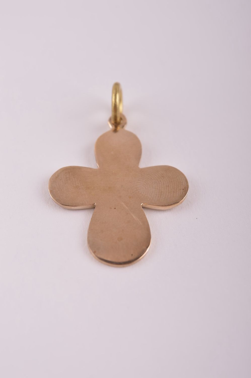 Крестик с камнями ручной работы подвеска на шею украшение из латуни крестик фото 3