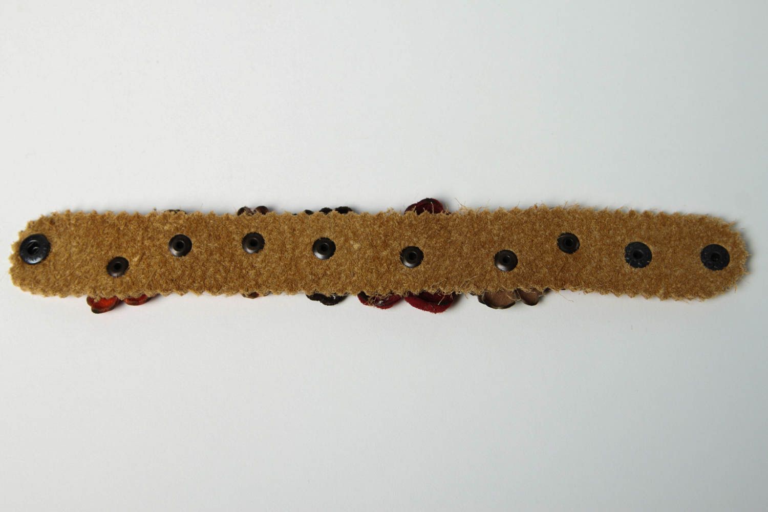 Handmade breites Lederarmband Armband mit Blumen Schmuck für Frauen bunt foto 5