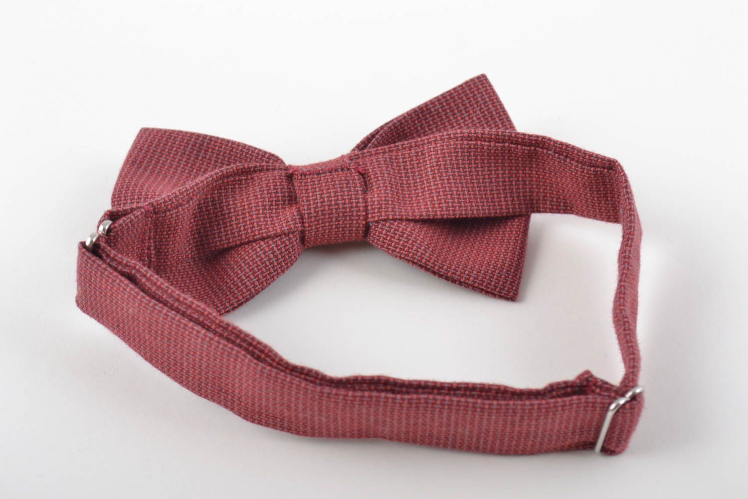 Текстильный галстук-бабочка ручной работы для детей темный стильный красивый фото 3
