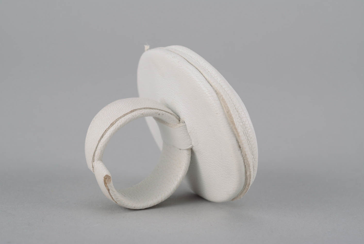 Ring made of leather and horn photo 4