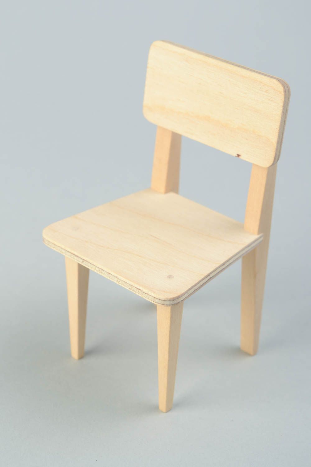 Chaise pour poupée en bois faite main pour serviettage original pratique photo 1