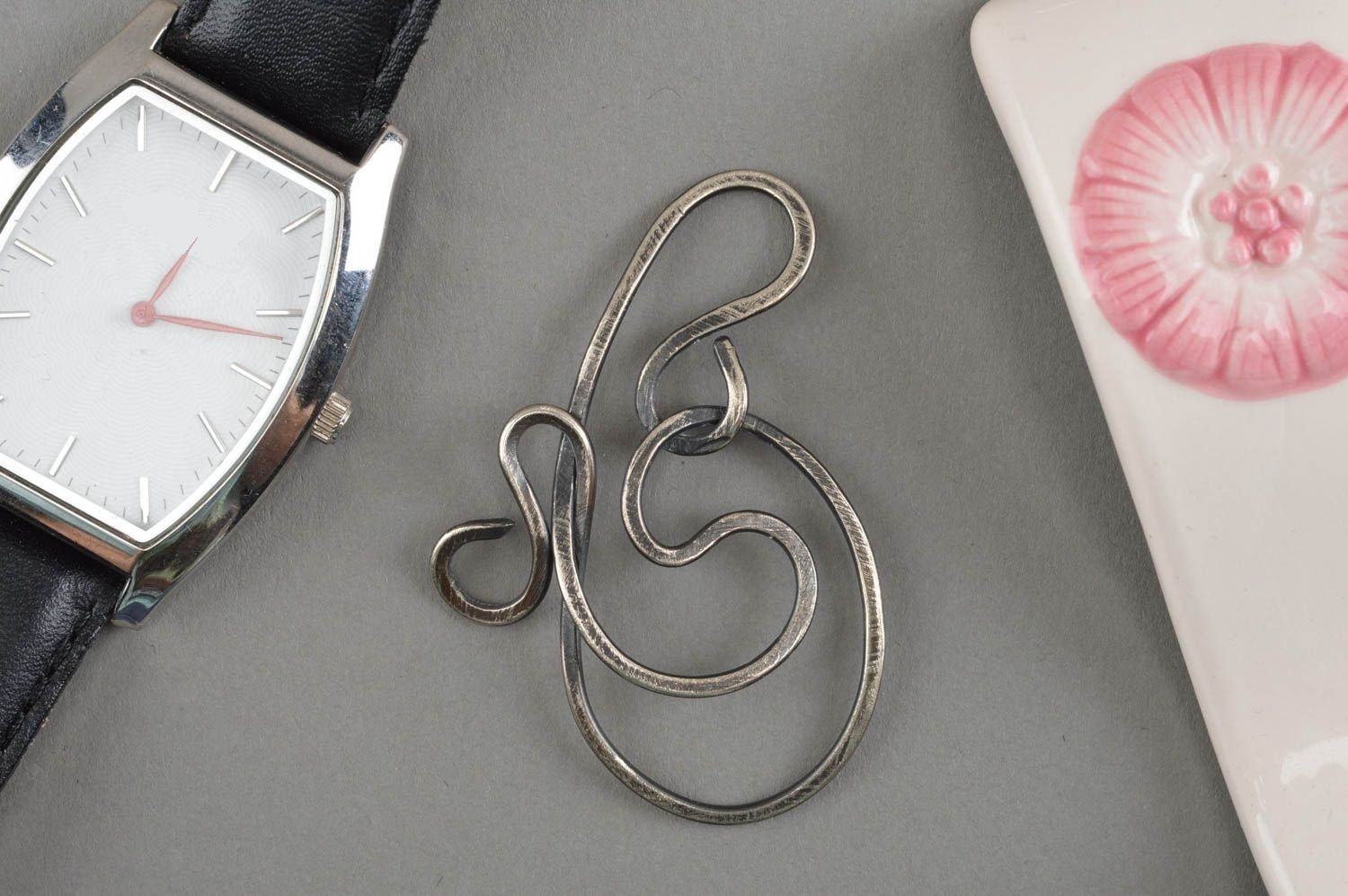 Handmade unusual cute keychain stylish designer souvenir metal accessory photo 1