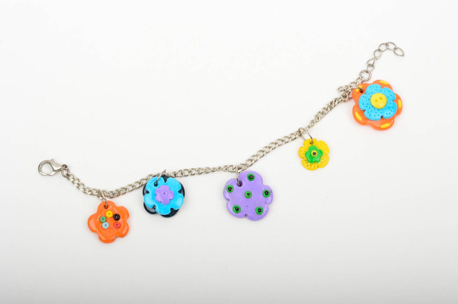 Costume jewelry polymer clay charm bracelet chain bracelet gifts for girls photo 4
