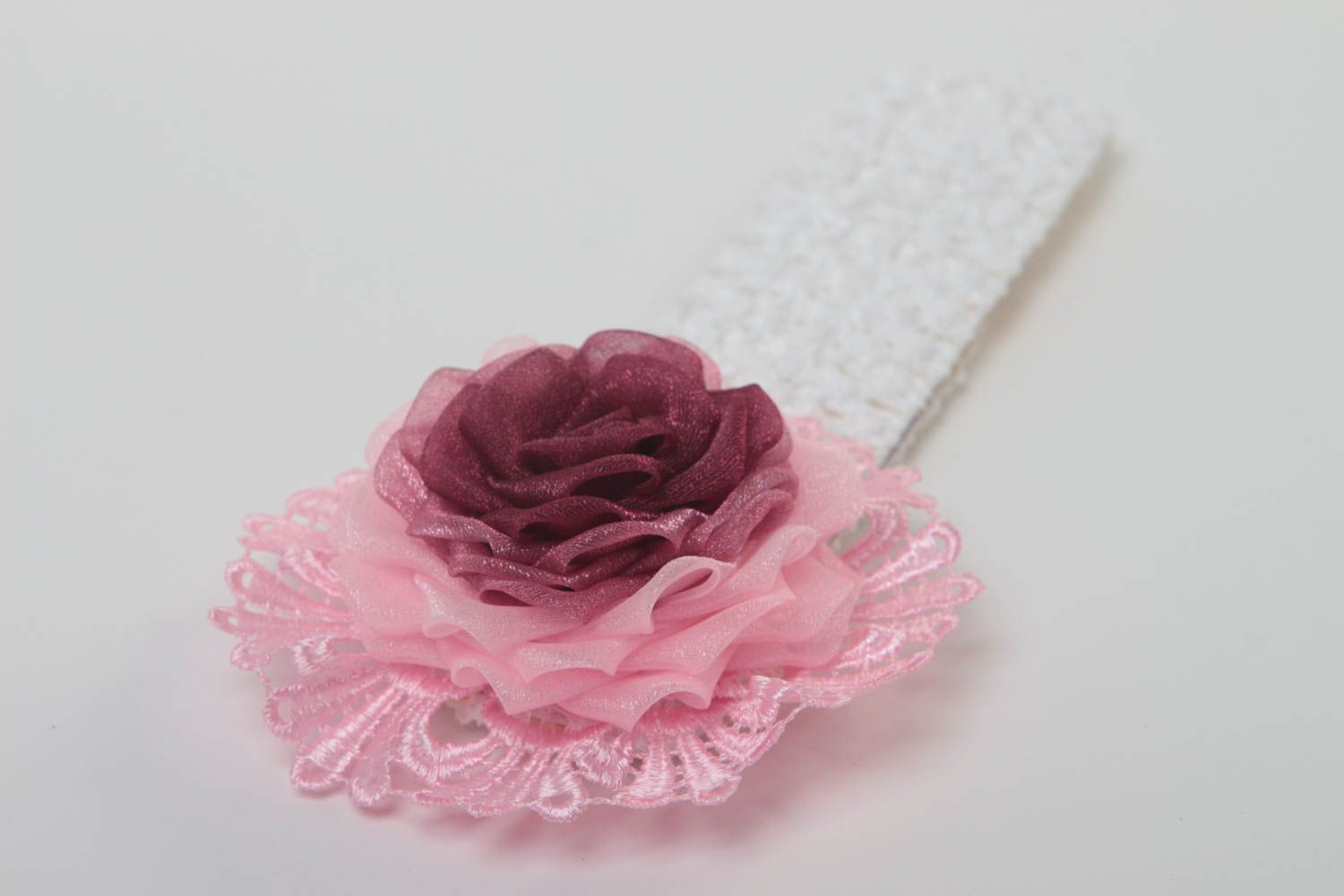Handmade headband flower headband unusual gift for girl hair accessories photo 3