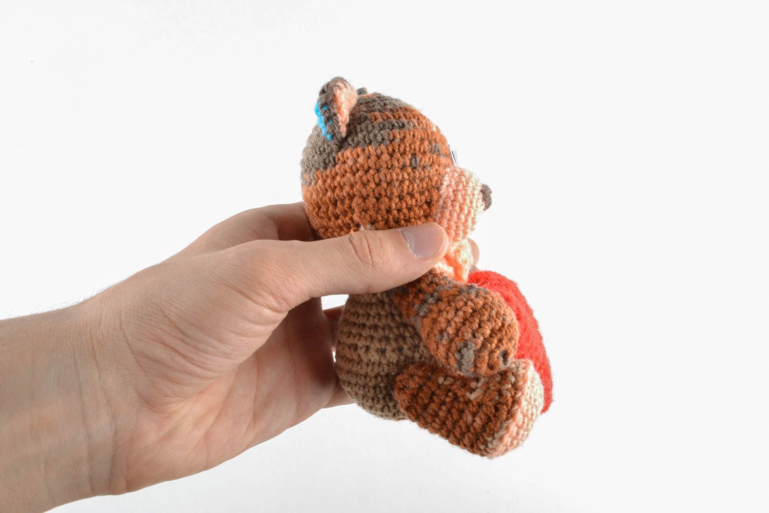 Soft crochet designer toy Bear in Love photo 5