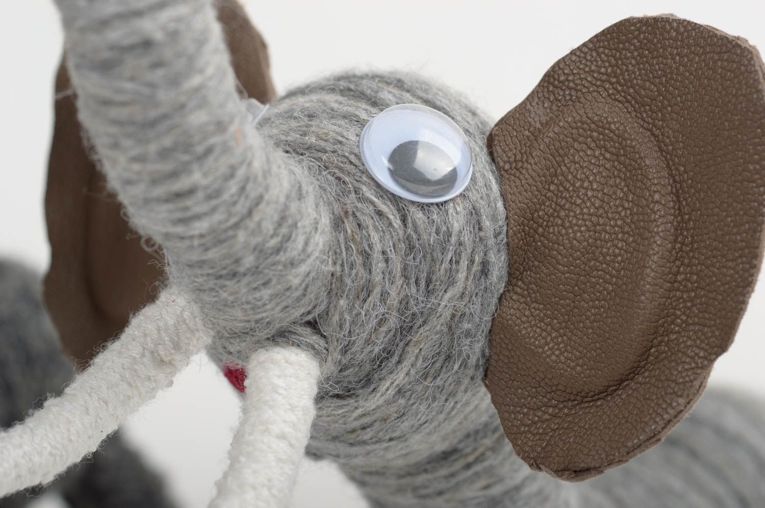 Peluches faites main Jouets originaux éléphants 2 pièces Cadeau pour enfant photo 3