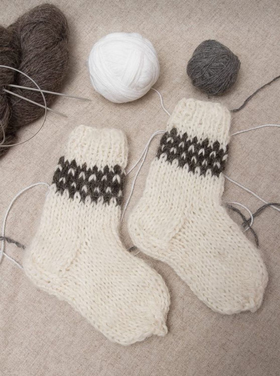 Calzini di lana fatti a mano per bambini Calzini caldi Calzini a maglia foto 1