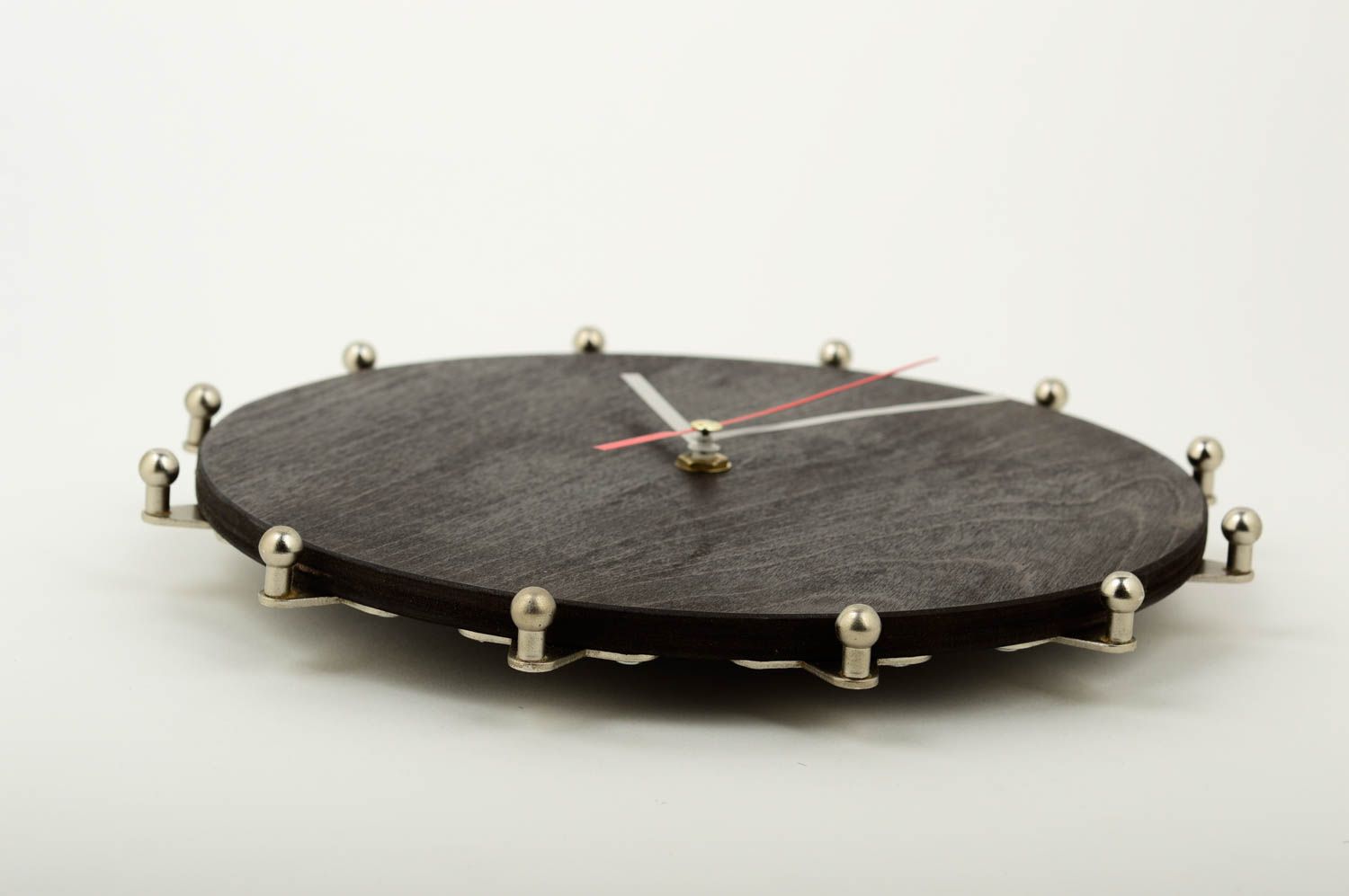 Деревянные часы ручной работы настенные часы минимализм необычные часы фото 3