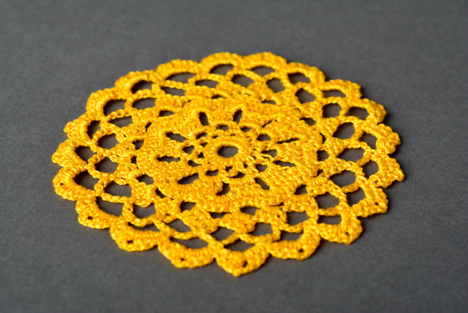 Handmade crocheted napkin stylish designer textile cute kitchen accessory photo 5