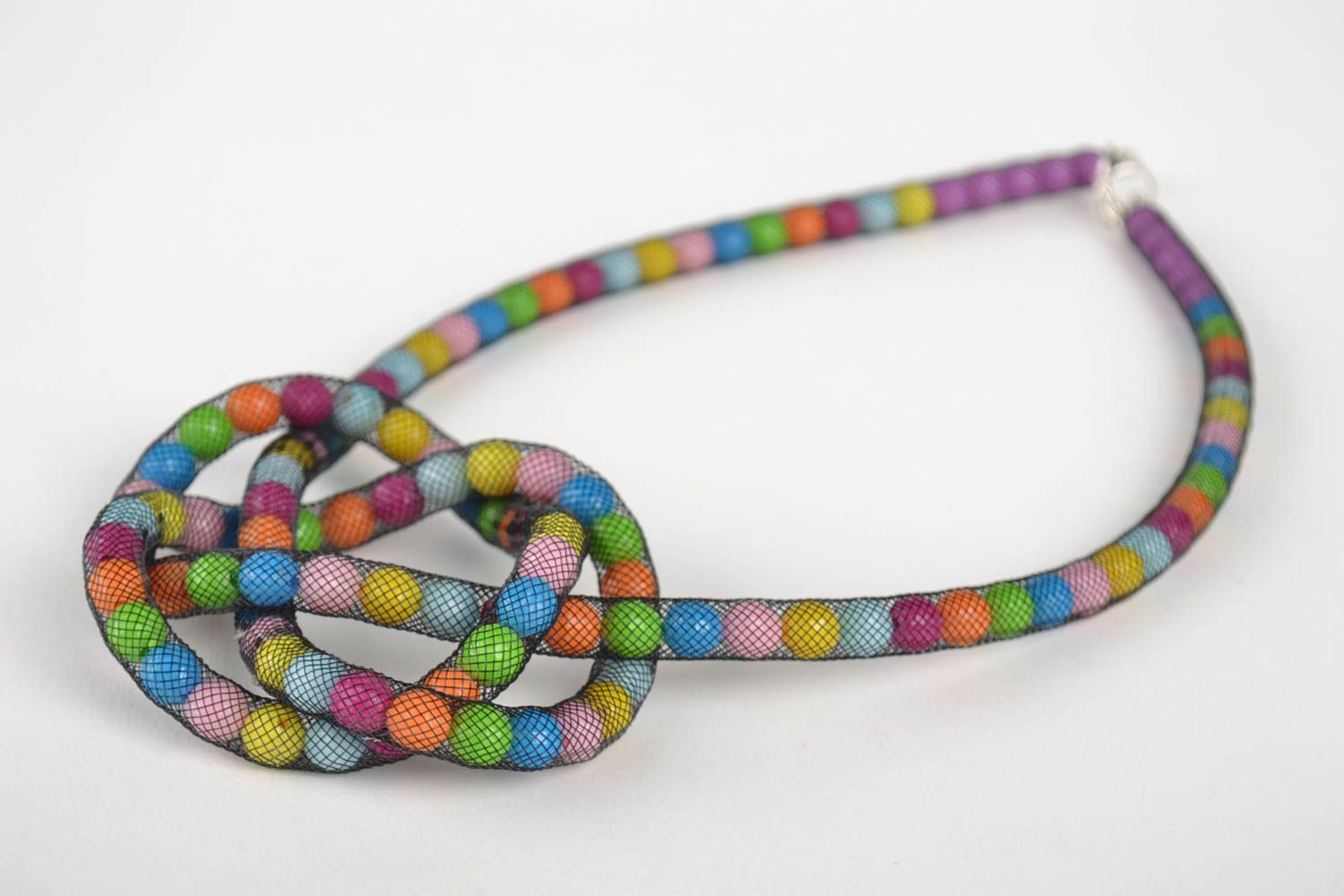 Handmade Glasperlen Halskette Modeschmuck Collier Accessoire für Frauen bunt foto 3