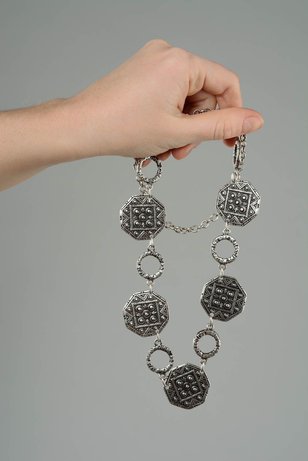 Handmade metal necklace photo 3