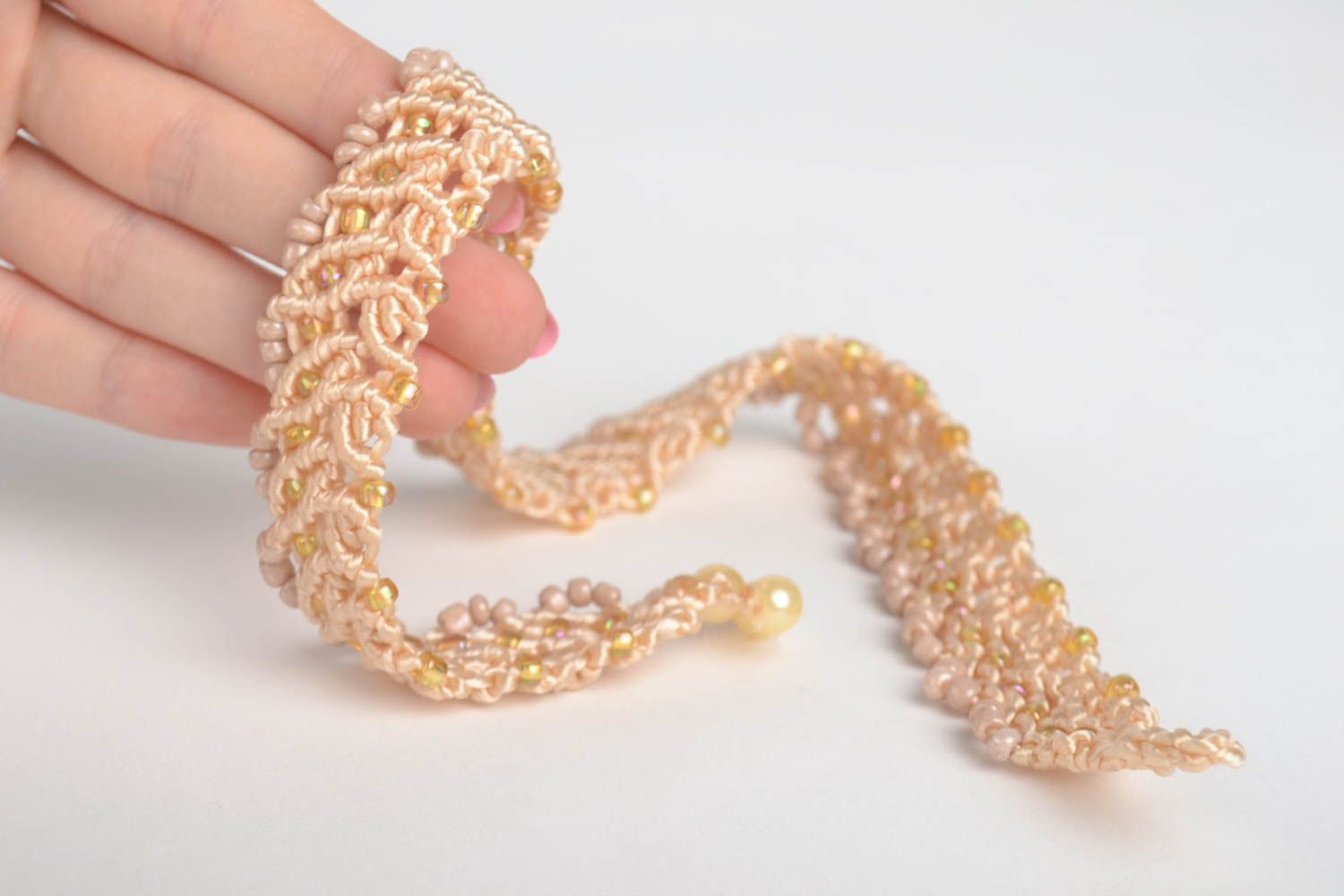 Handmade unusual jewelry stylish beaded necklace designer necklace gift photo 5
