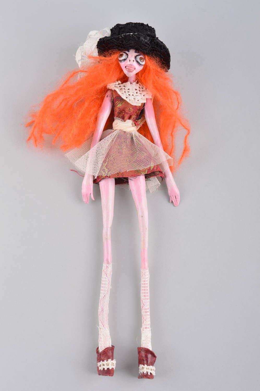 Авторская кукла игрушка ручной работы дизайнерская кукла зомби из глины фото 1