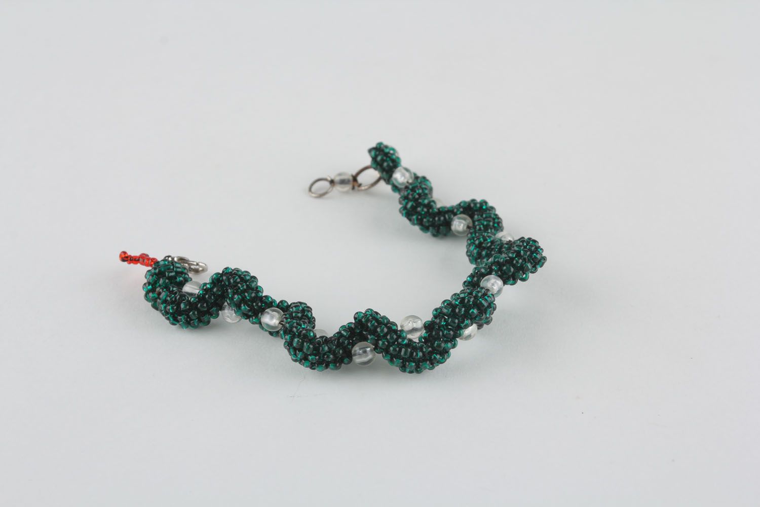 Bracelet serpent en perles de rocaille fait main  photo 1