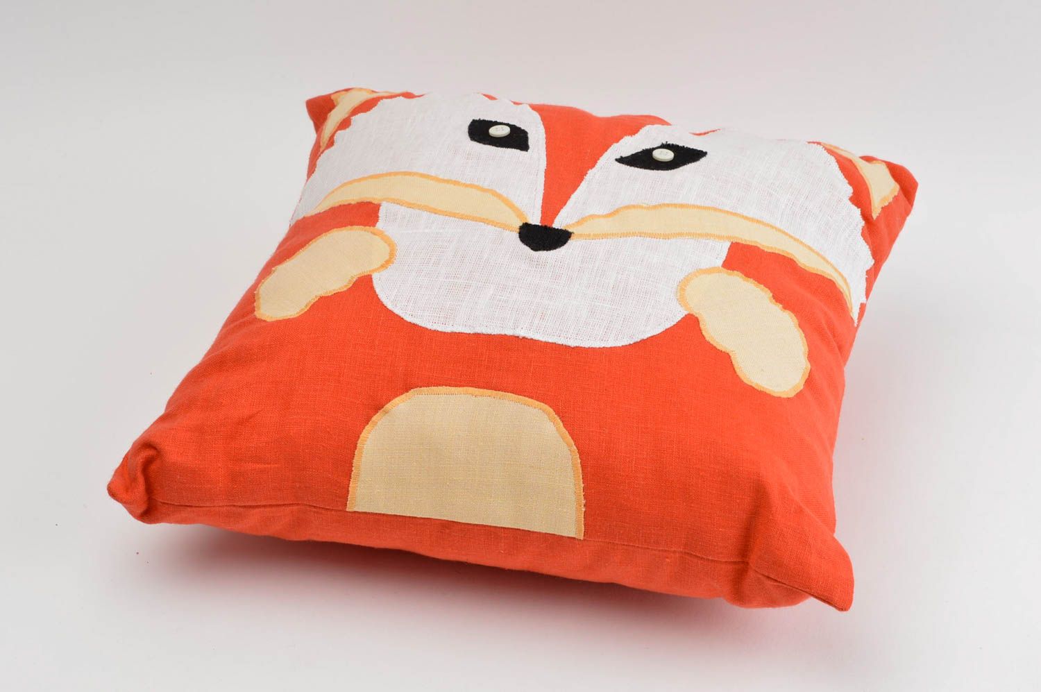 Диванная подушка ручной работы декоративная подушка лисичка подушка на диван фото 3