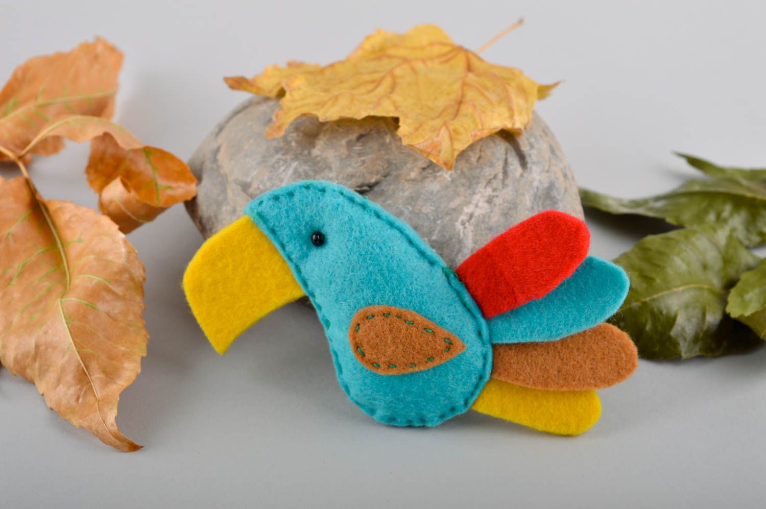 Papagei Kuscheltier handgefertigt Kinder Spielsache Geschenk Idee bunt  foto 1