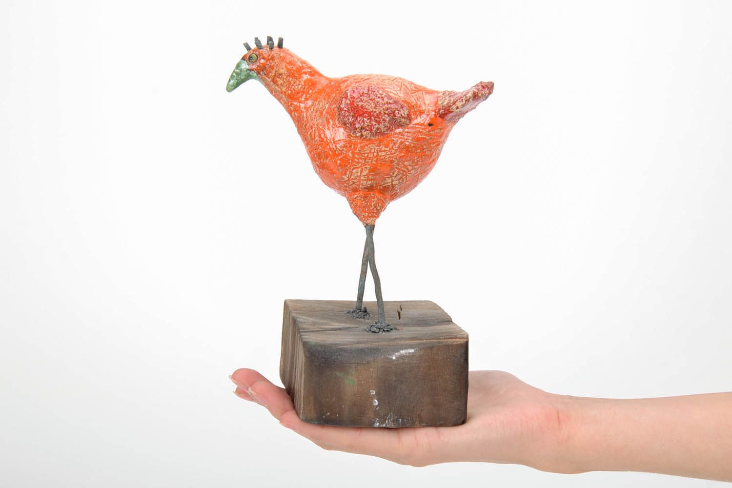 Figurine céramique de poule faite main photo 5