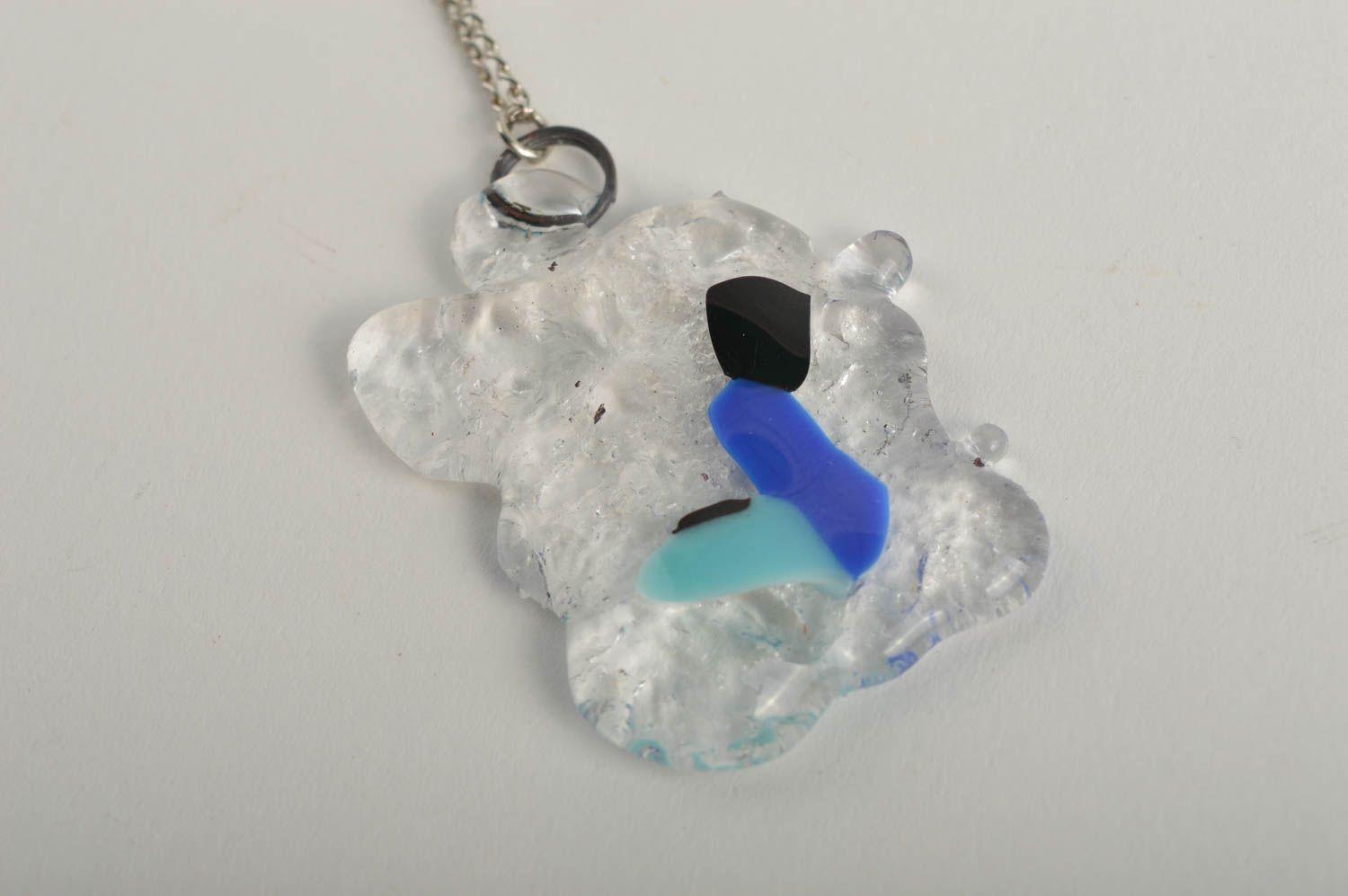 Unusual handmade glass pendant glass art artisan jewelry designs small gifts photo 4