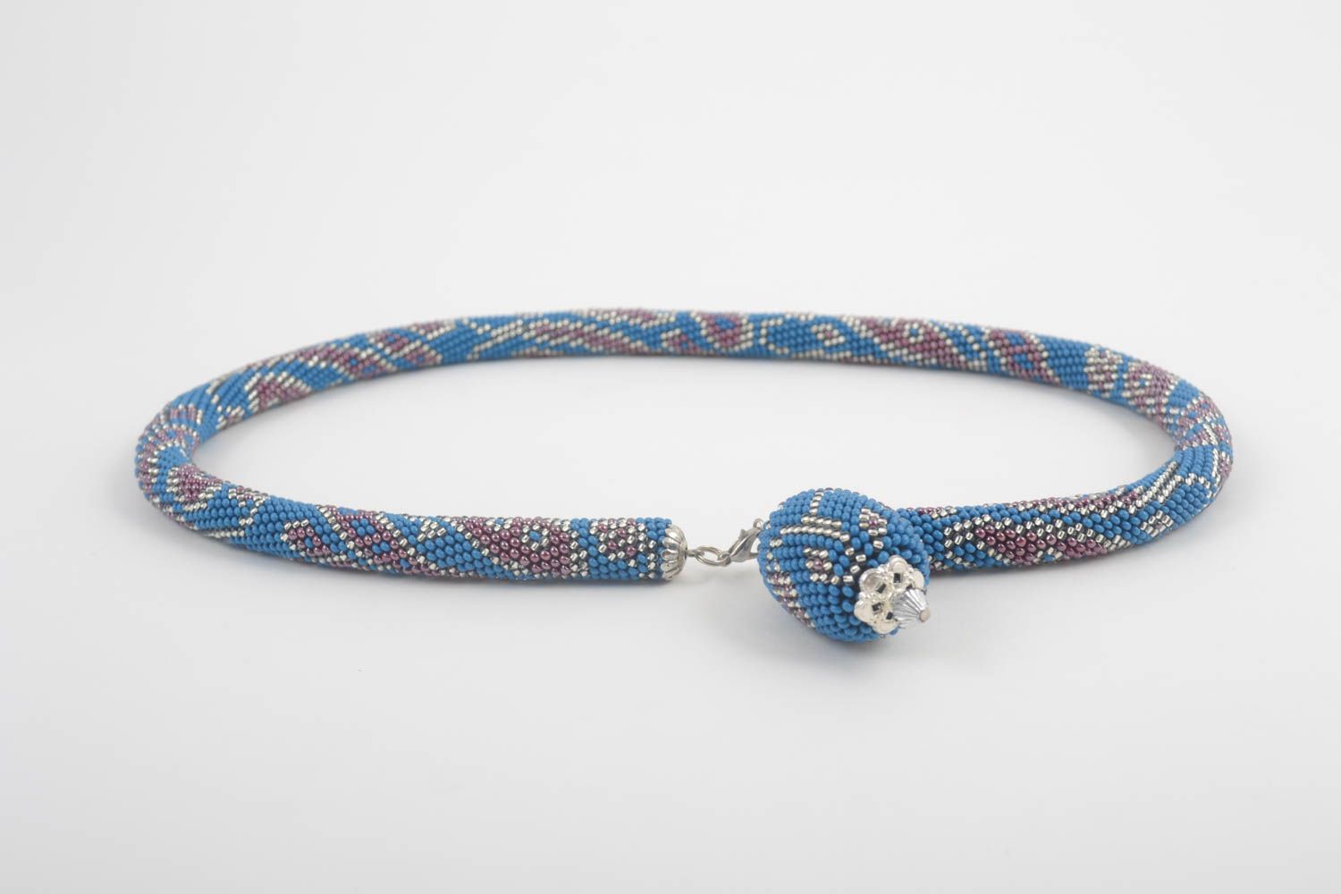 Handmade beaded stylish necklace elegant female jewelry Eastern style necklace photo 3