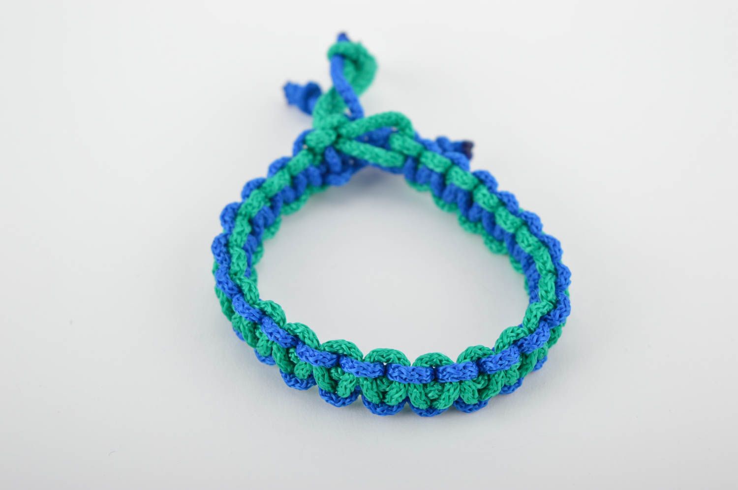 Bright handmade wrist bracelet woven textile bracelet artisan jewelry designs photo 5