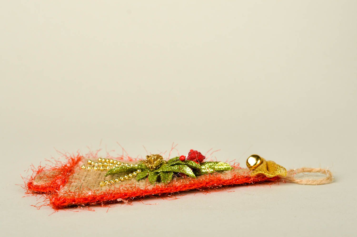 Елочная игрушка ручной работы игрушка елочка украшение на Новый год подвеска фото 2