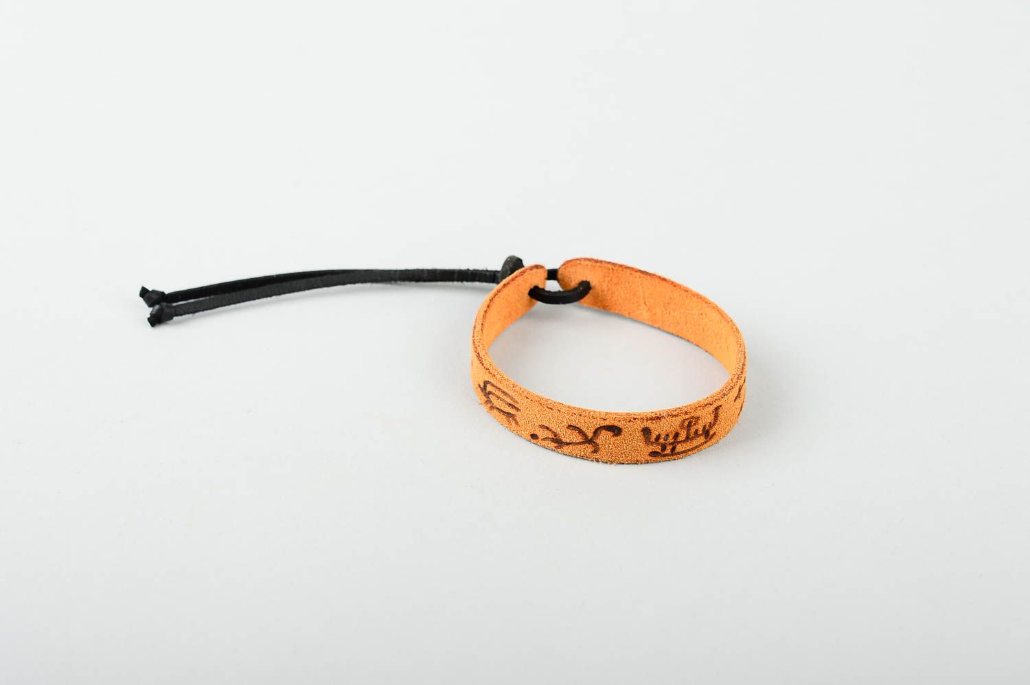 Bracelet cuir Bijou fait main fin ethnique Accessoire design Cadeau femme photo 3