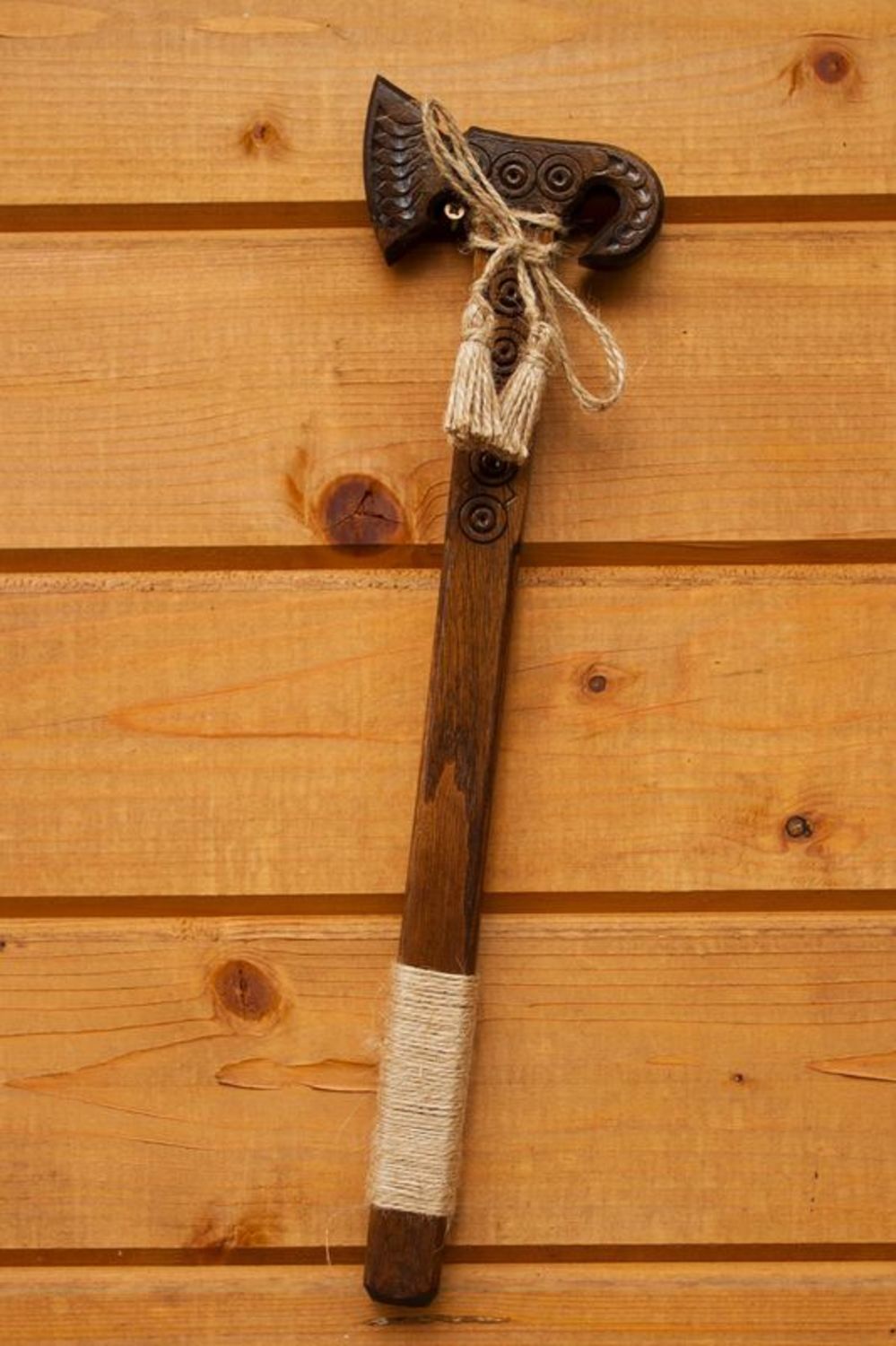 Decorative wooden axe photo 1