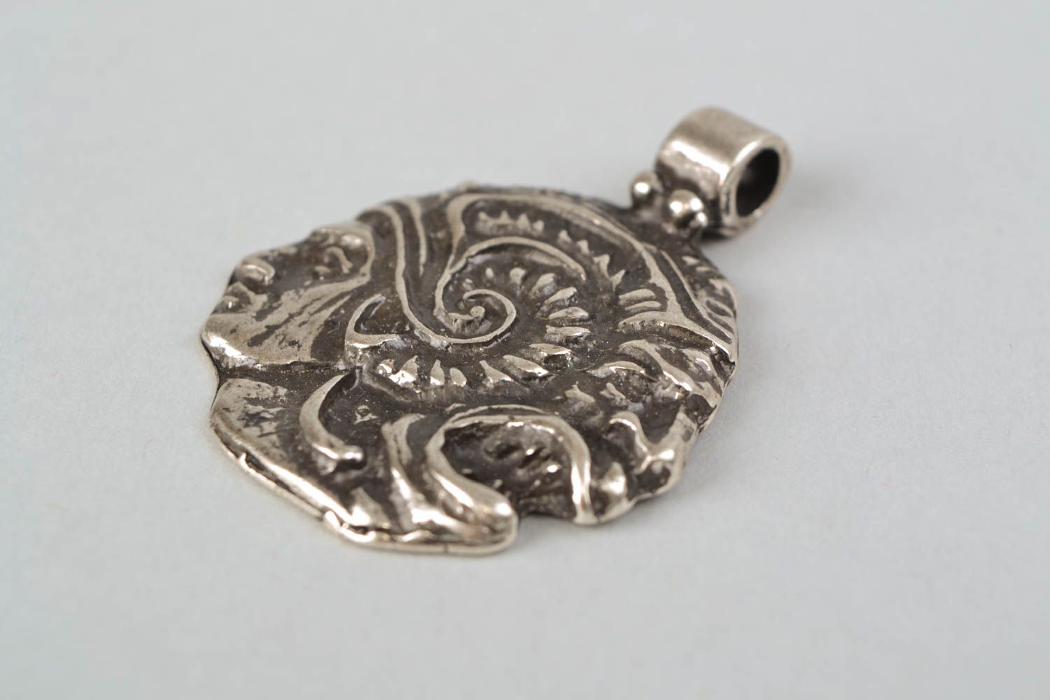 Handmade metal pendant Coin of Atheios photo 4