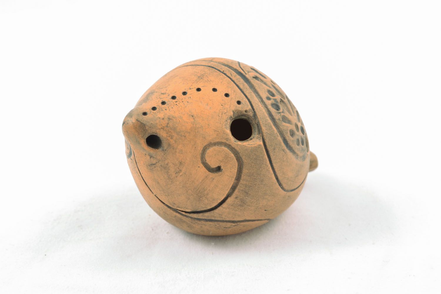 Handmade ceramic penny whistle photo 1